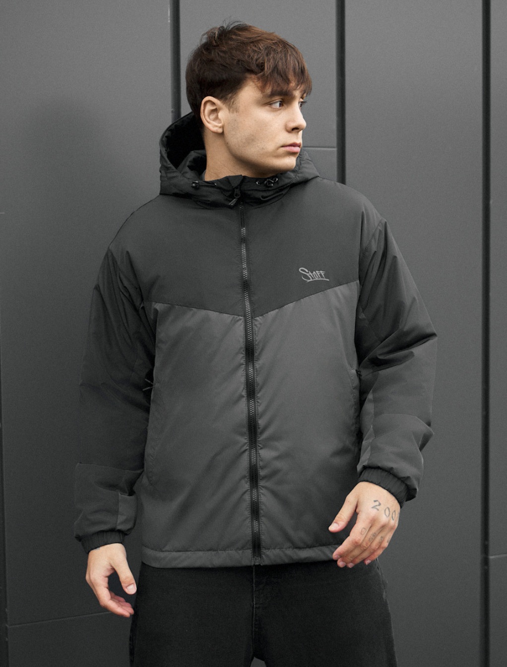Kurtka przejściowa Staff jax black & dark gray