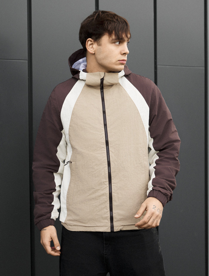 Wiatrówka Staff tek beige & brown