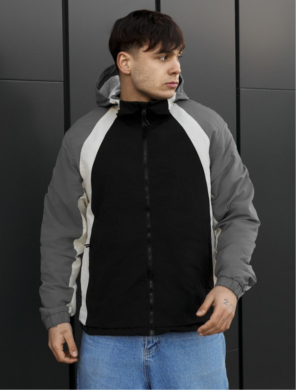 Wiatrówka Staff tek black & gray