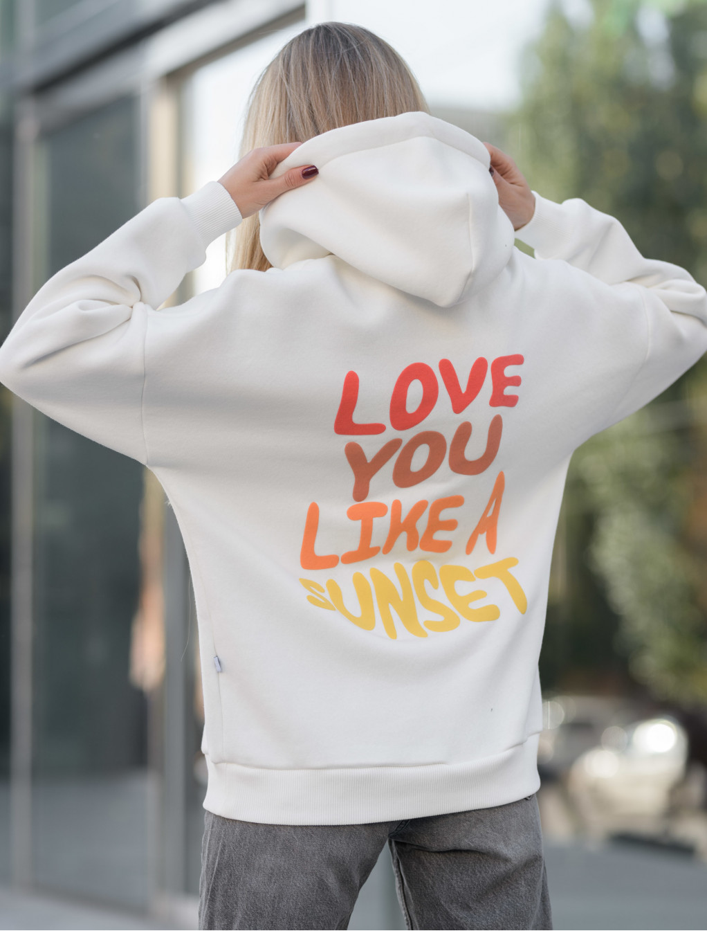 Damska bluza Staff love you oversize fleece