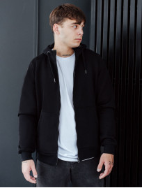 Bluza Staff zip basic black fleece