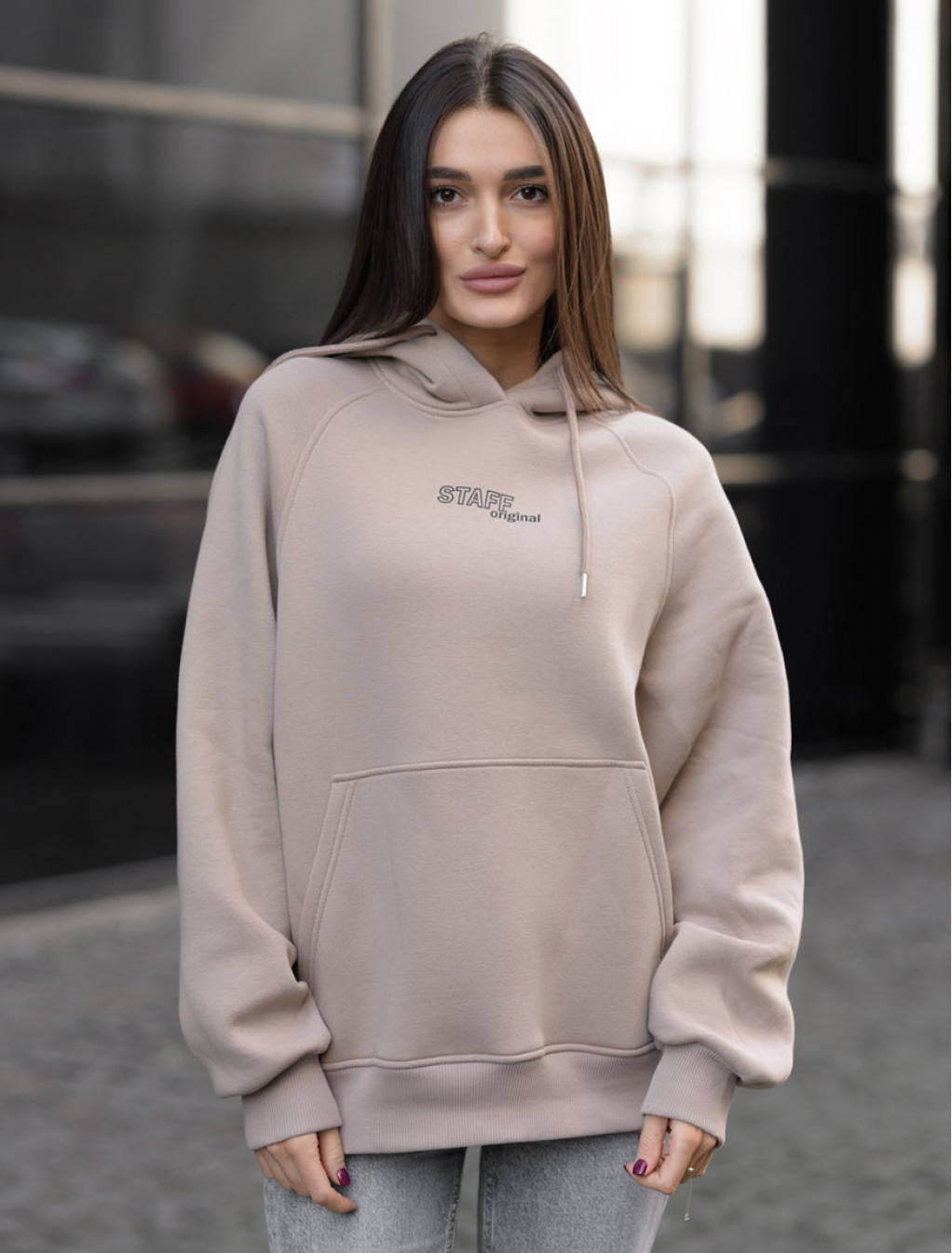 Damska bluza Staff original light brown oversize fleece