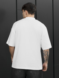 Koszulka Staff logo neck white oversize