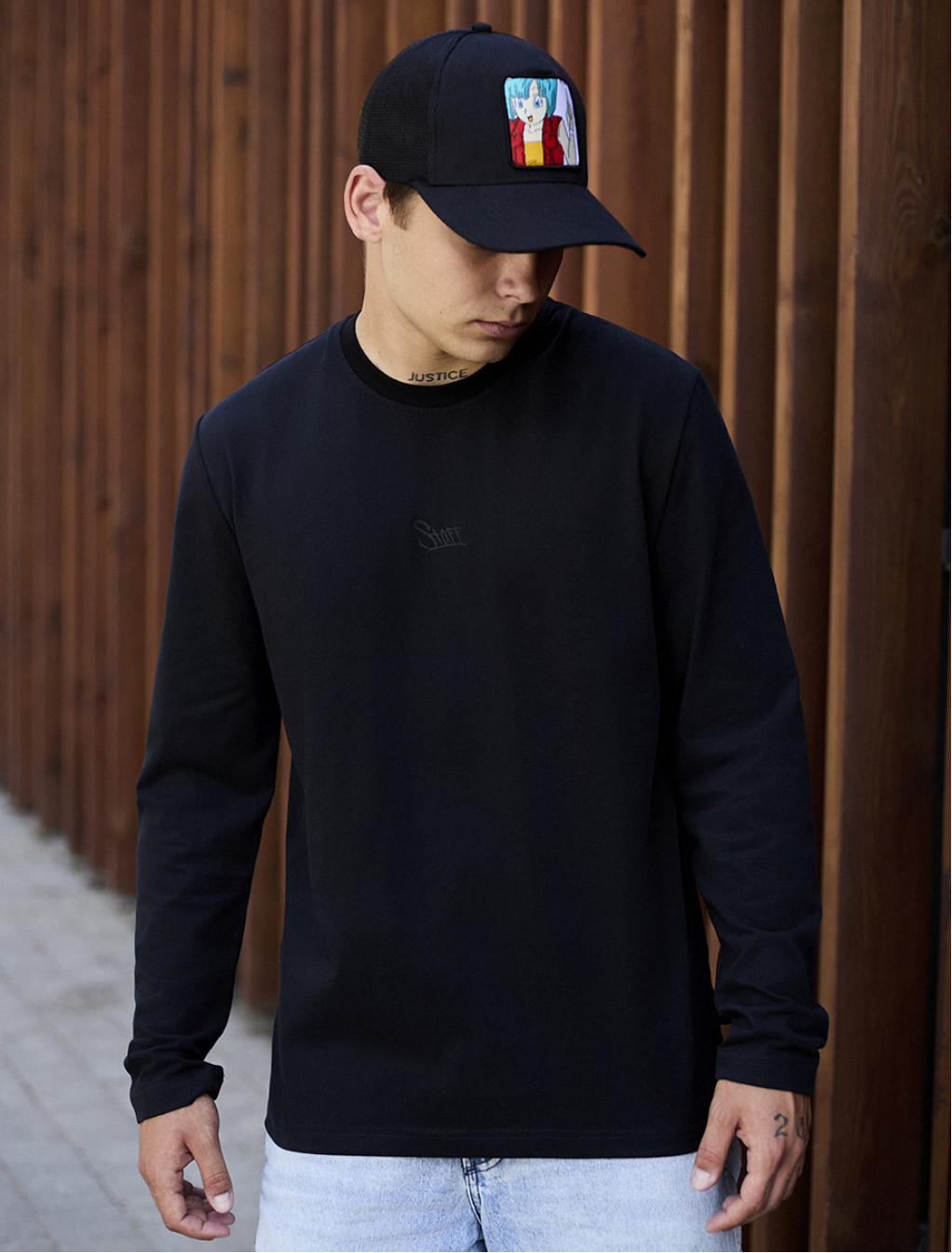 Longsleeve Staff black logo