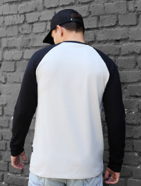 Longsleeve Staff logo light gray & black