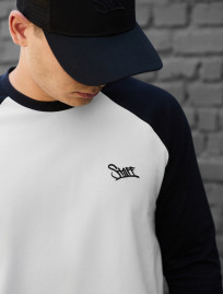 Longsleeve Staff logo light gray & black