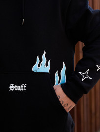 Bluza z kapturem Staff fire oversize fleece