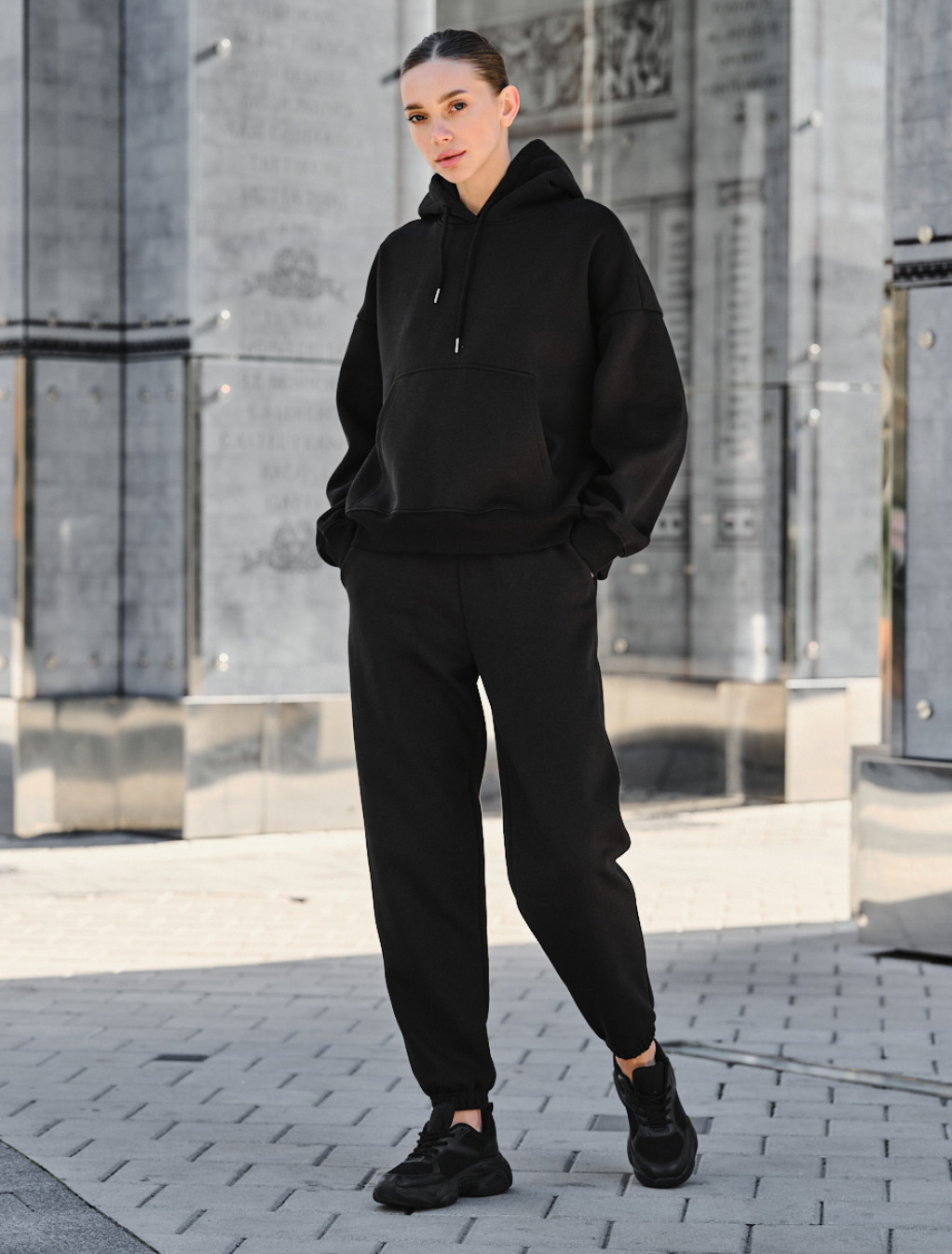 Damski dres Staff co black oversize fleece