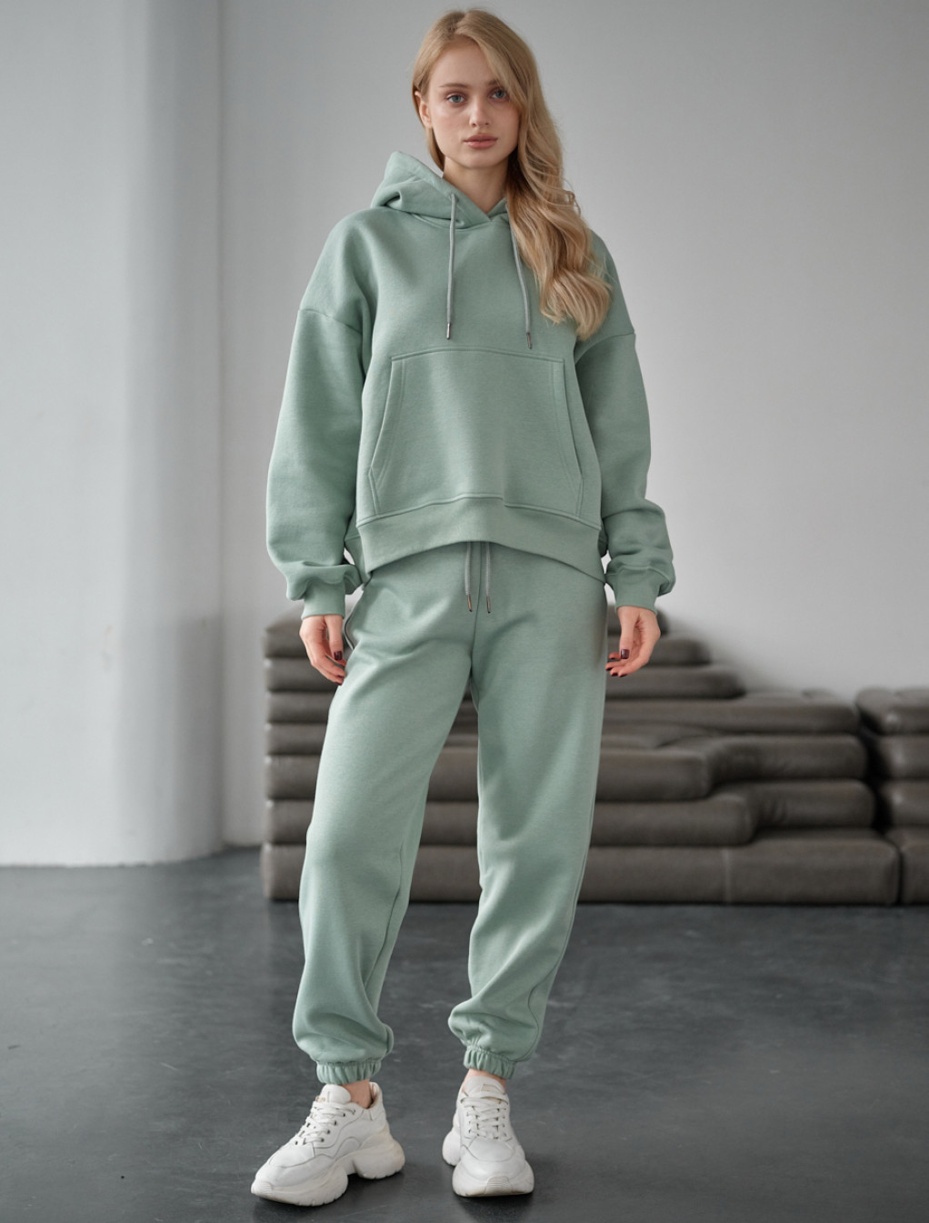 Damski dres Staff co mint oversize fleece