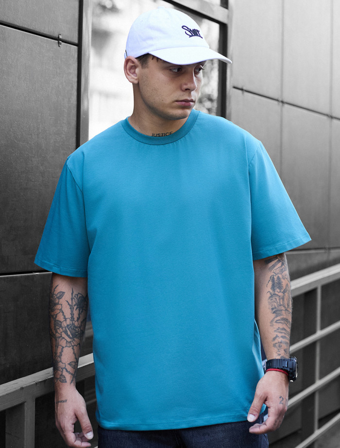 Koszulka Staff blue turquoise oversize