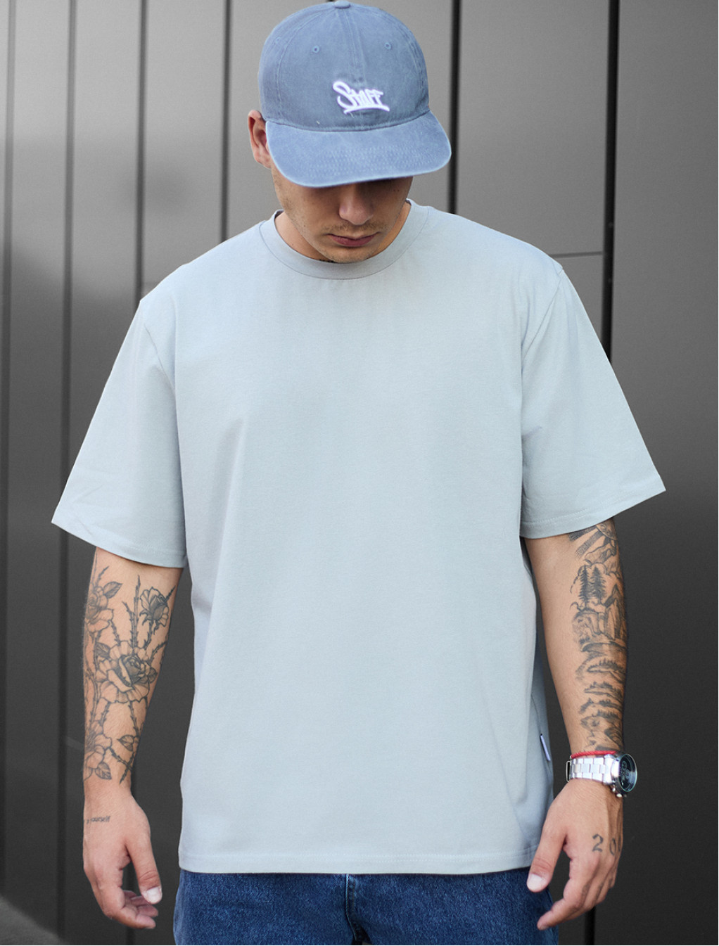 Koszulka Staff light gray oversize