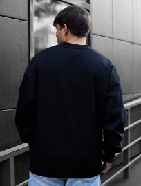 Bluza Staff black oversize fleece