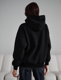 Damska bluza z kapturem Staff sow black logo oversize fleece