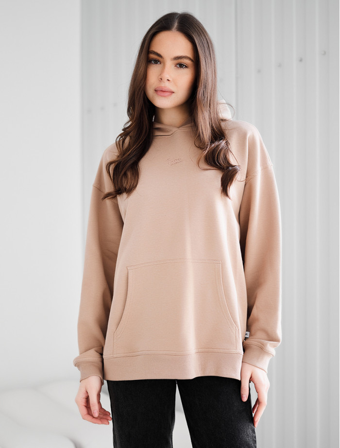 Bluza damska Staff ue light brown logo oversize