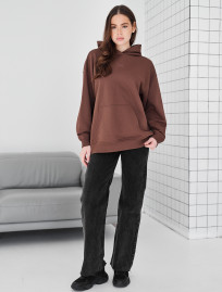 Damska bluza Staff ue brown logo oversize