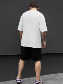 Komplet koszulka + spodenki Staff os black & white oversize