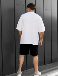 Komplet koszulka + spodenki Staff os black & white oversize