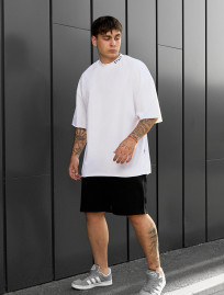 Komplet koszulka + spodenki Staff os black & white oversize