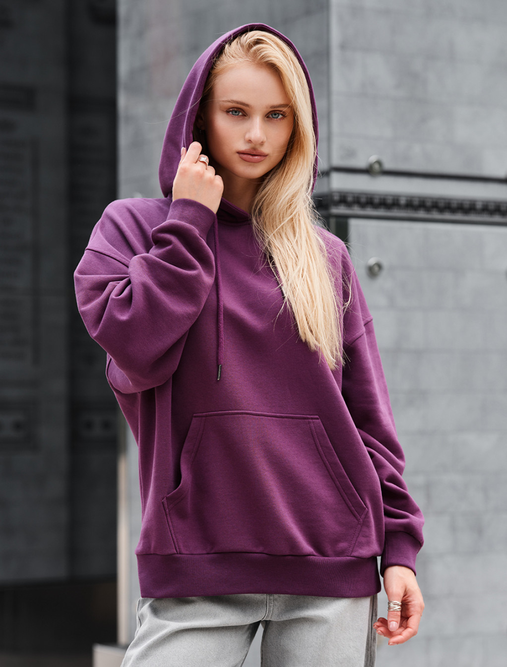 Bluza Staff lav dark viola oversize