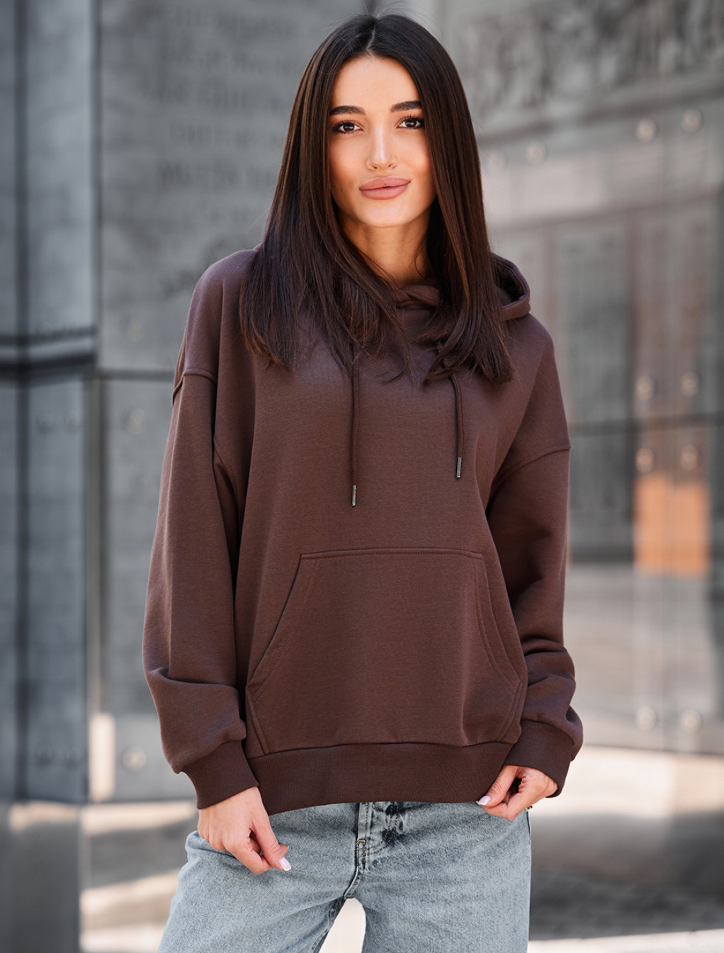 Bluza Staff lav brown oversize