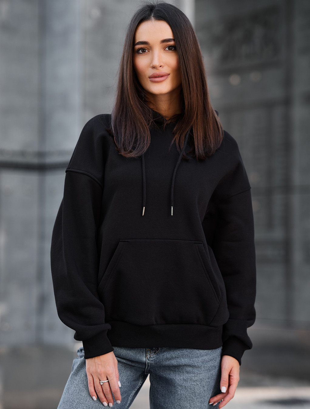 Bluza Staff lav black oversize fleece