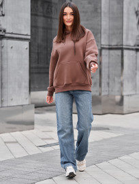 Bluza Staff lav brown oversize fleece