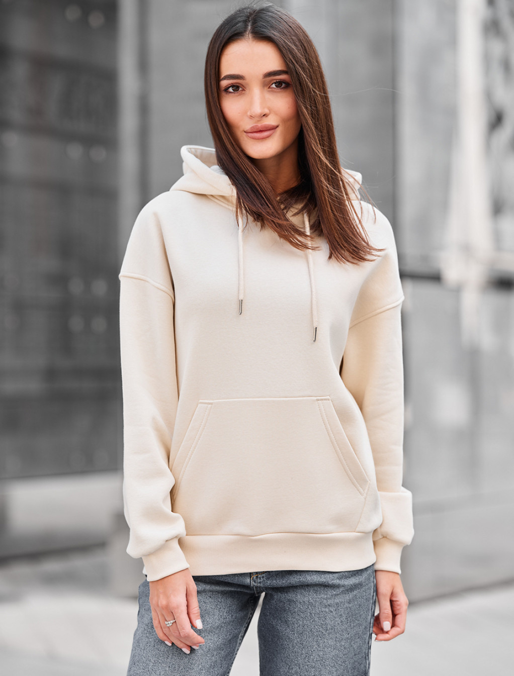 Bluza Staff lav milk oversize fleece