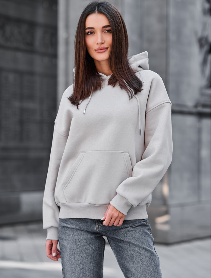 Bluza Staff lav light gray oversize fleece