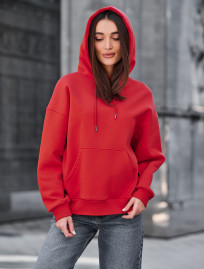 Bluza Staff lav red oversize fleece