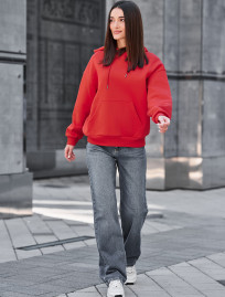 Bluza Staff lav red oversize fleece