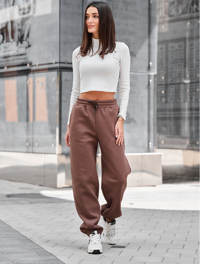 Spodnie dresowe Staff li brown fleece