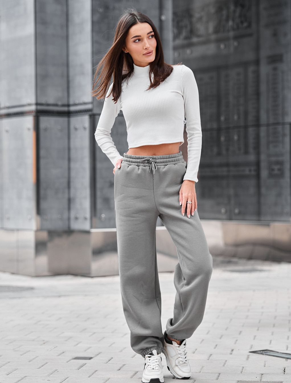 Spodnie Staff li gray fleece