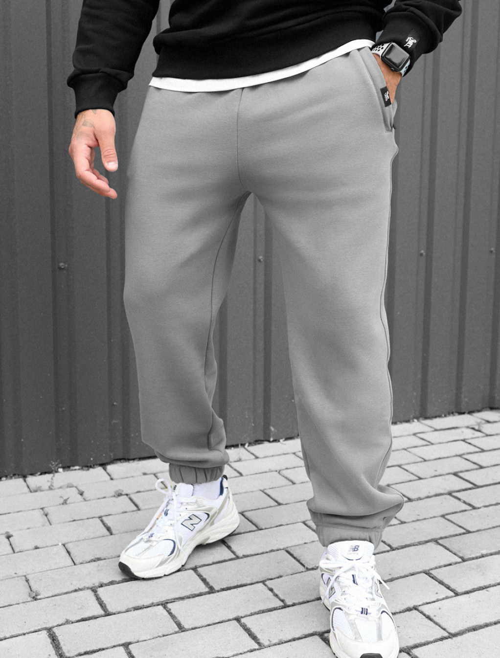 Spodnie dresowe Staff dexo gray fleece