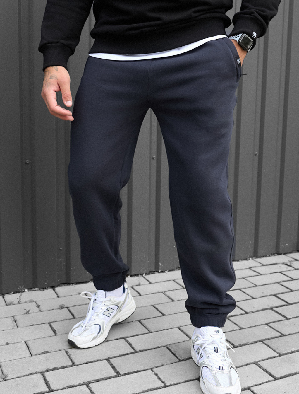 Spodnie dresowe Staff dexo navy fleece