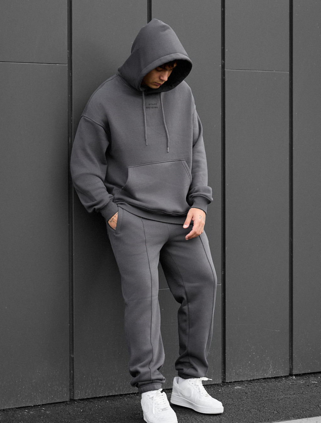 Dres Staff ace dark gray oversize fleece