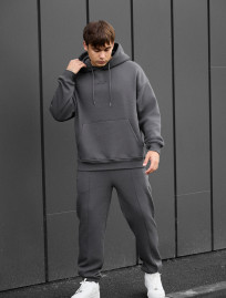 Dres Staff ace dark gray oversize fleece