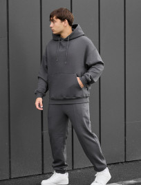 Dres Staff ace dark gray oversize fleece