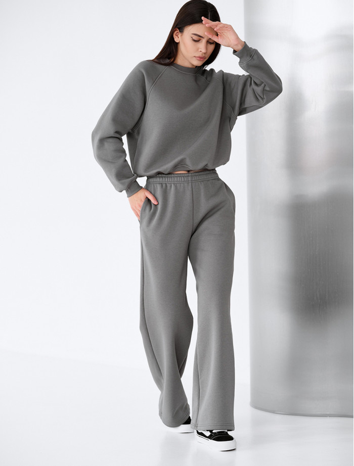 Dres  Staff vel gray oversize fleece