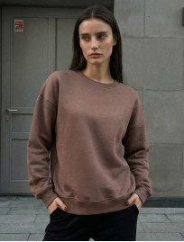 Bluza Staff brown oversize fleece