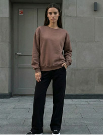 Bluza Staff brown oversize fleece