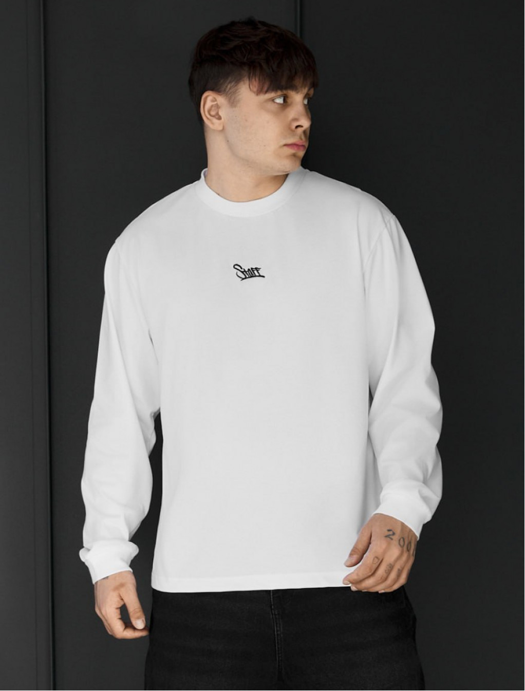 Longsleeve Staff white logo