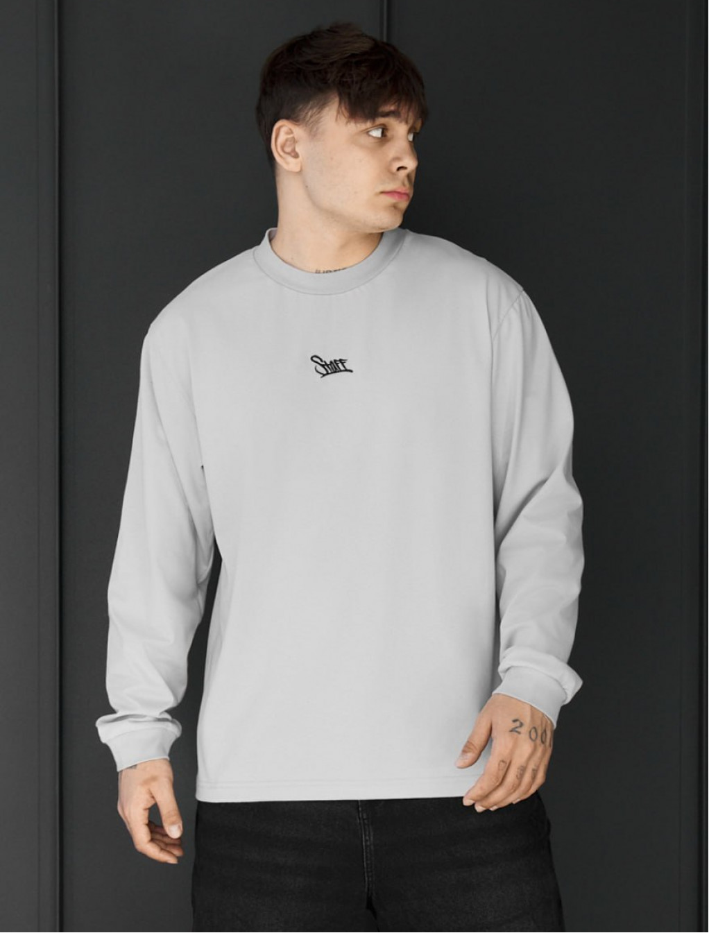 Longsleeve Staff light gray logo