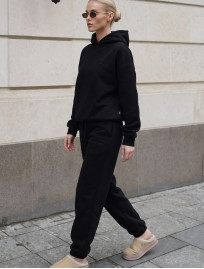 Dres Staff logo black oversize fleece
