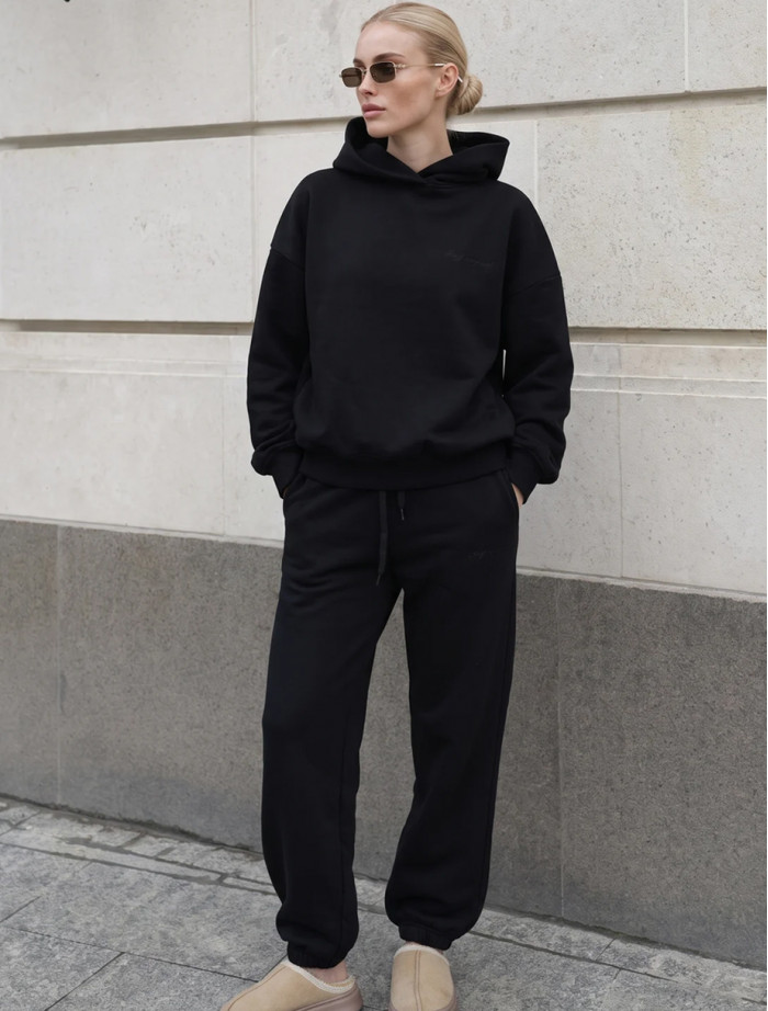 Dres Staff logo black oversize fleece