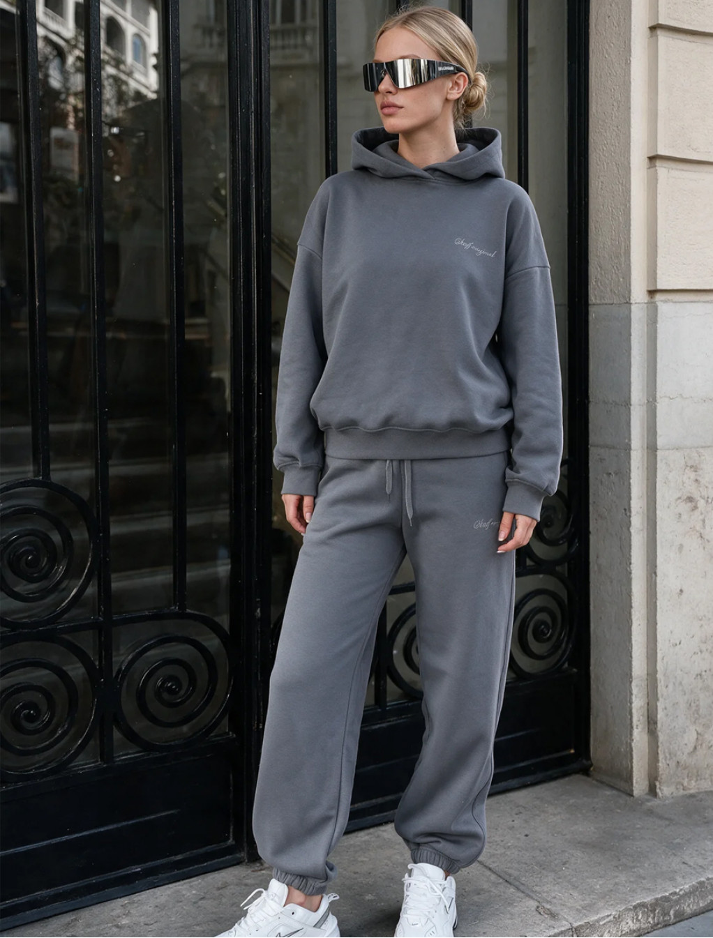 Dres Staff logo gray oversize fleece