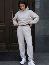 Dres Staff logo light gray oversize fleece
