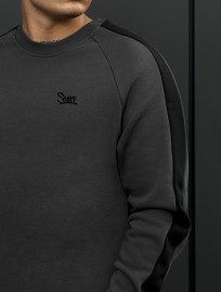 Bluza Staff lampas dark gray logo fleece