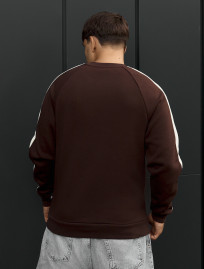 Bluza Staff lampas brown logo fleece