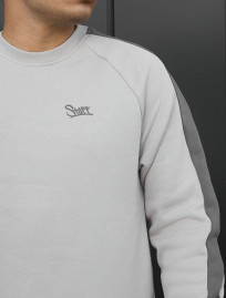 Bluza Staff lampas light gray logo fleece