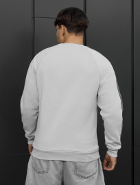 Bluza Staff lampas light gray logo fleece